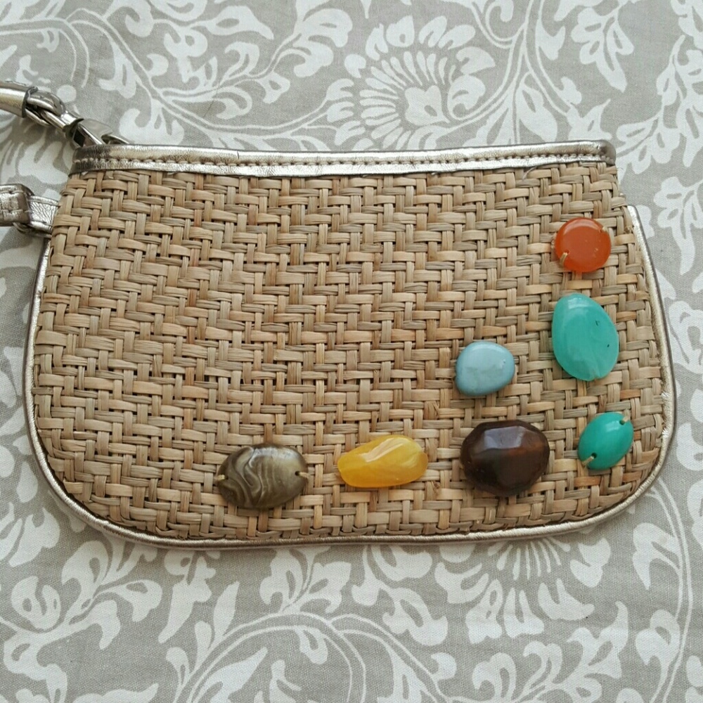 New York & Company Straw Wristlet NWOT
